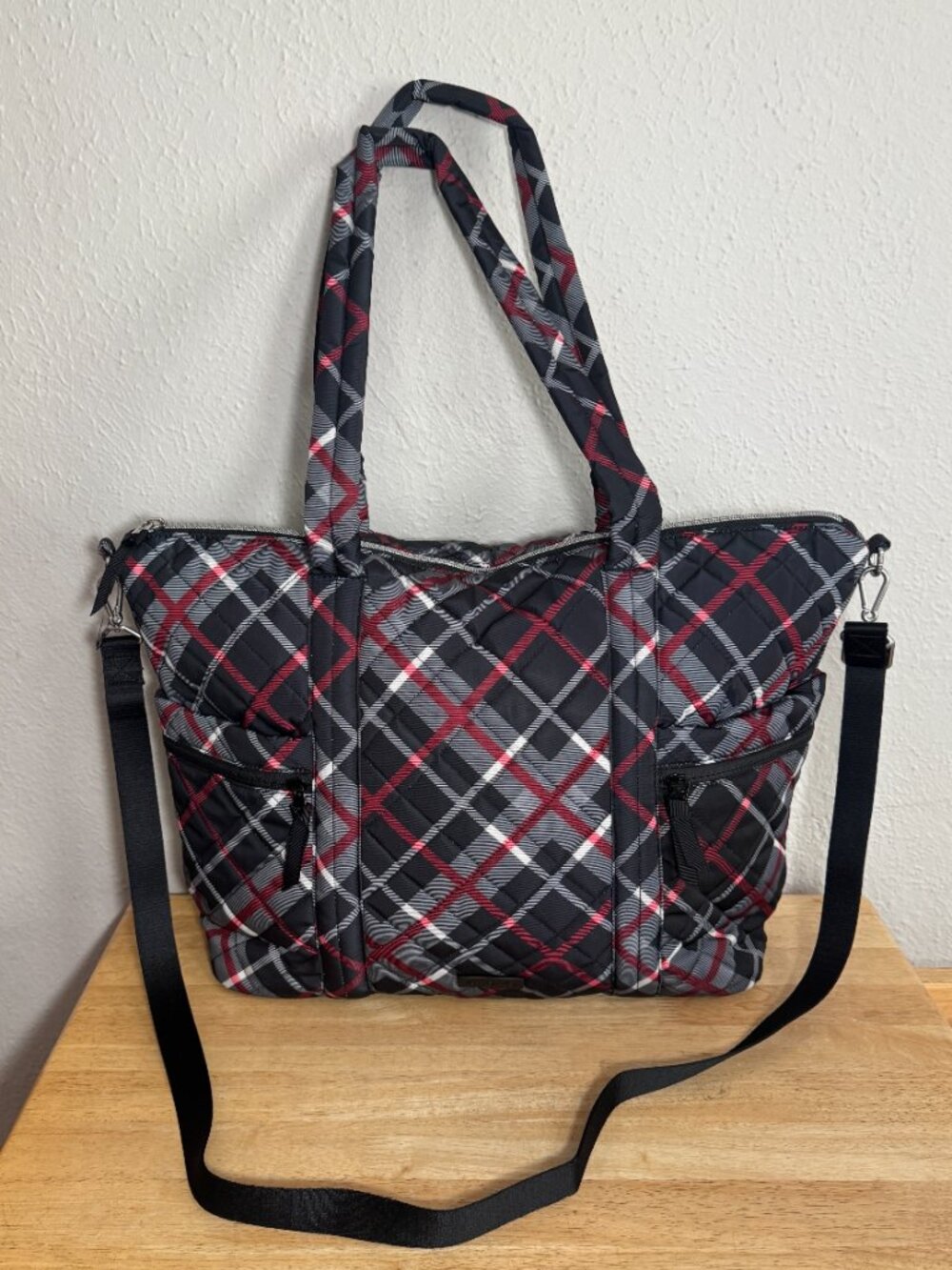 Vera Bradley Large Multi-Strap Tote in Performance Twill Paris Plaid NWT